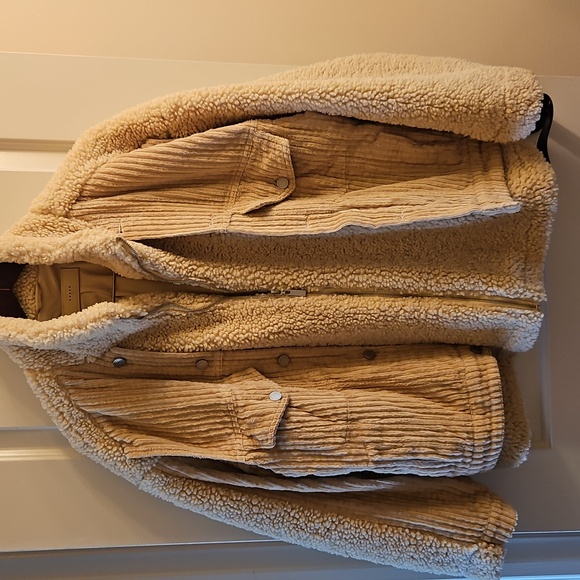 Blank NYC| Wide Wale Corduroy & Sherpa "Double Glazed" Coat| Sz L| Teddy, Cozy - Picture 4 of 11